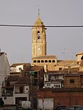Binefar. Torre de la iglesia y casas. (102205247)